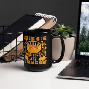 Thanksgiving Just Give Me The Corn Bread Black Glossy Mug