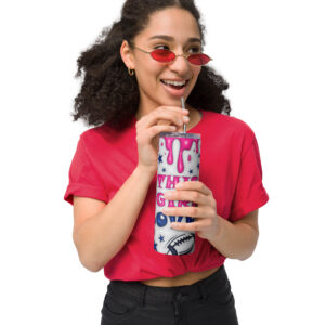 This Girl Loves Football Wrap Stainless Steel Tumbler