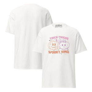 Thick Thighs And Spooky Vibes Halloween Unisex Classic Tee
